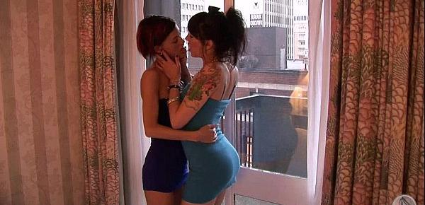  Two petite french girlfriends making out and tasting pussy